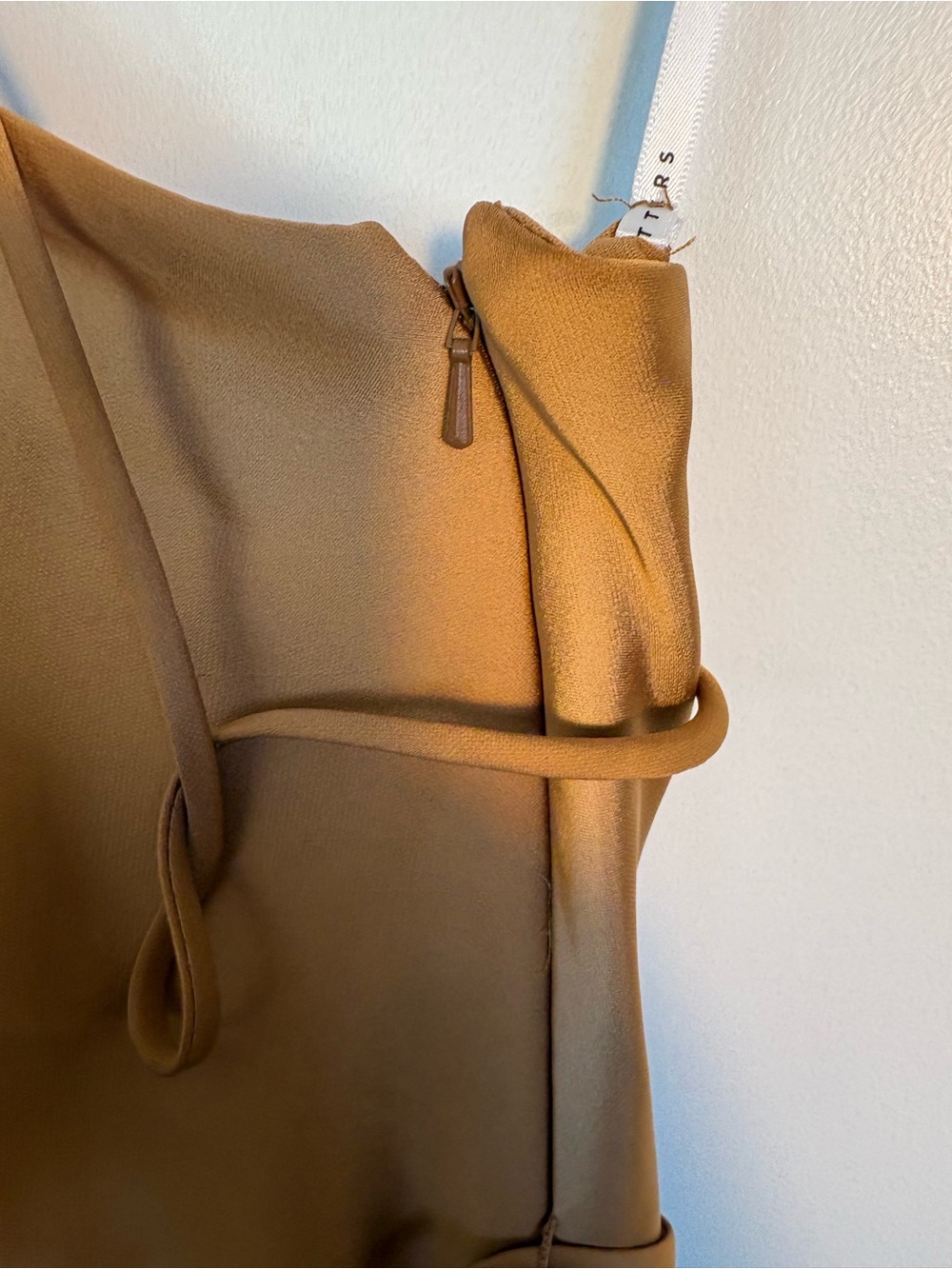 Watters Everly satin caramel gown - Picture 7 of 8